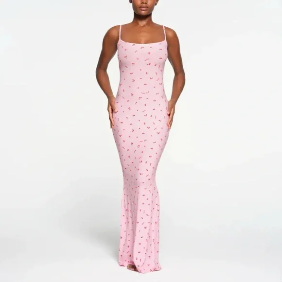 SKIMS Pink Maxi Dress - Picture 1 of 5